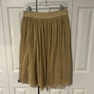 Draper James Gold Tulle Skirt